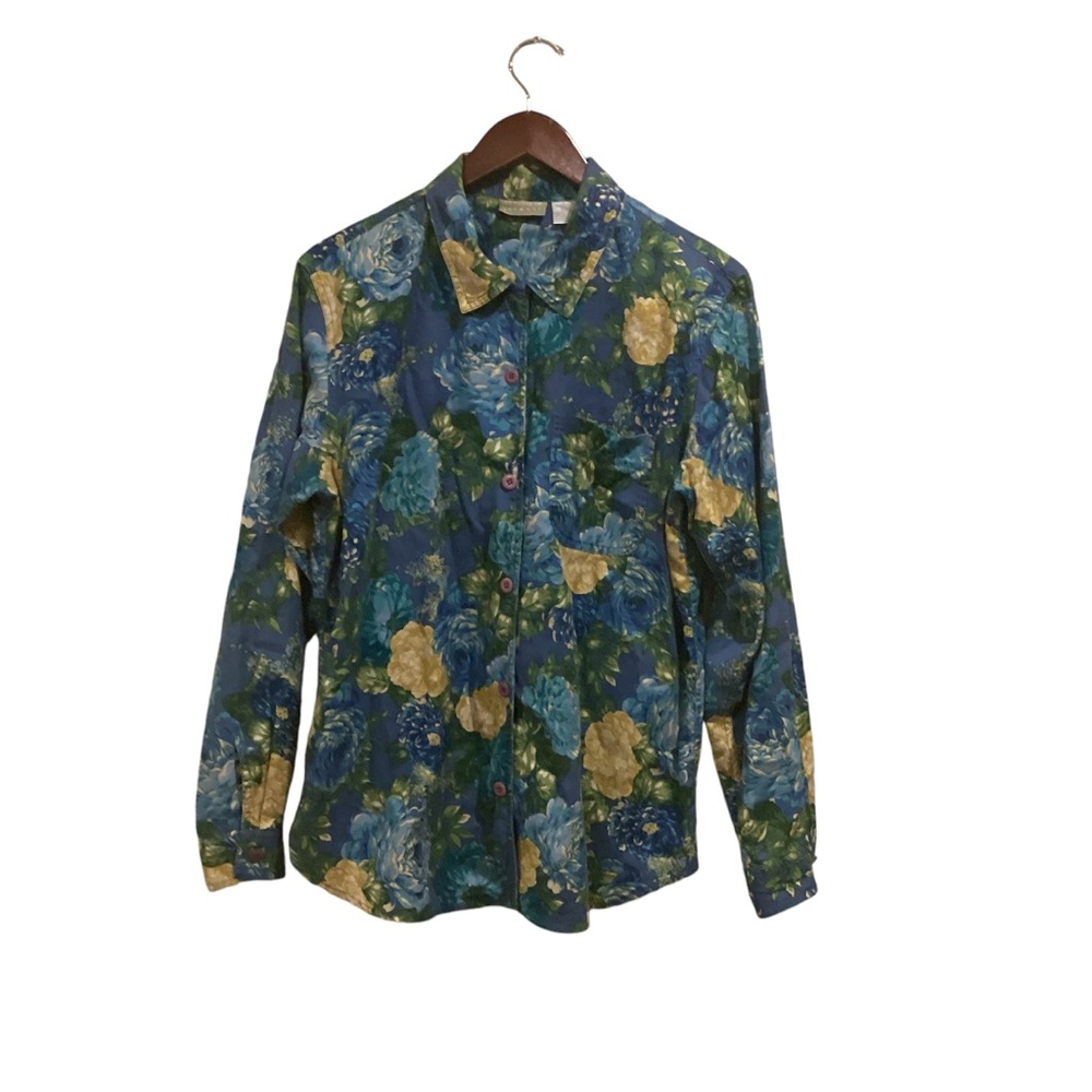 Liz Claiborne Vintage Flowered Button up Size L
